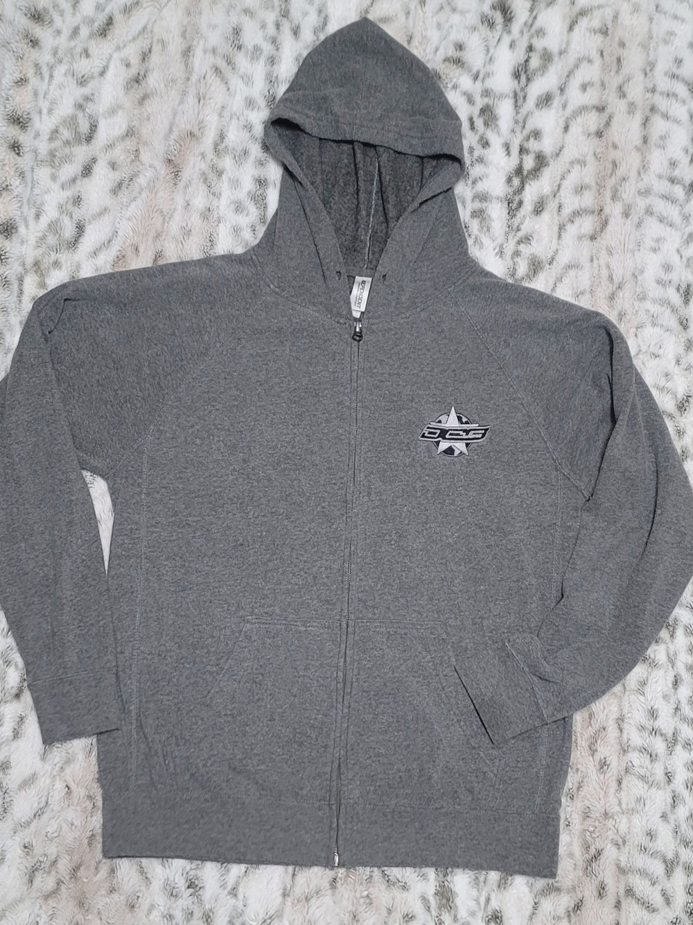 Men's DCB Performance Marine Gray Zip-Up Hooded Boating Sweatshirt